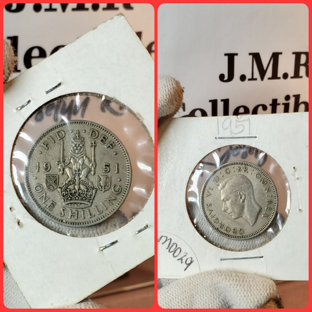1951 Great Britain Shilling KM# 877